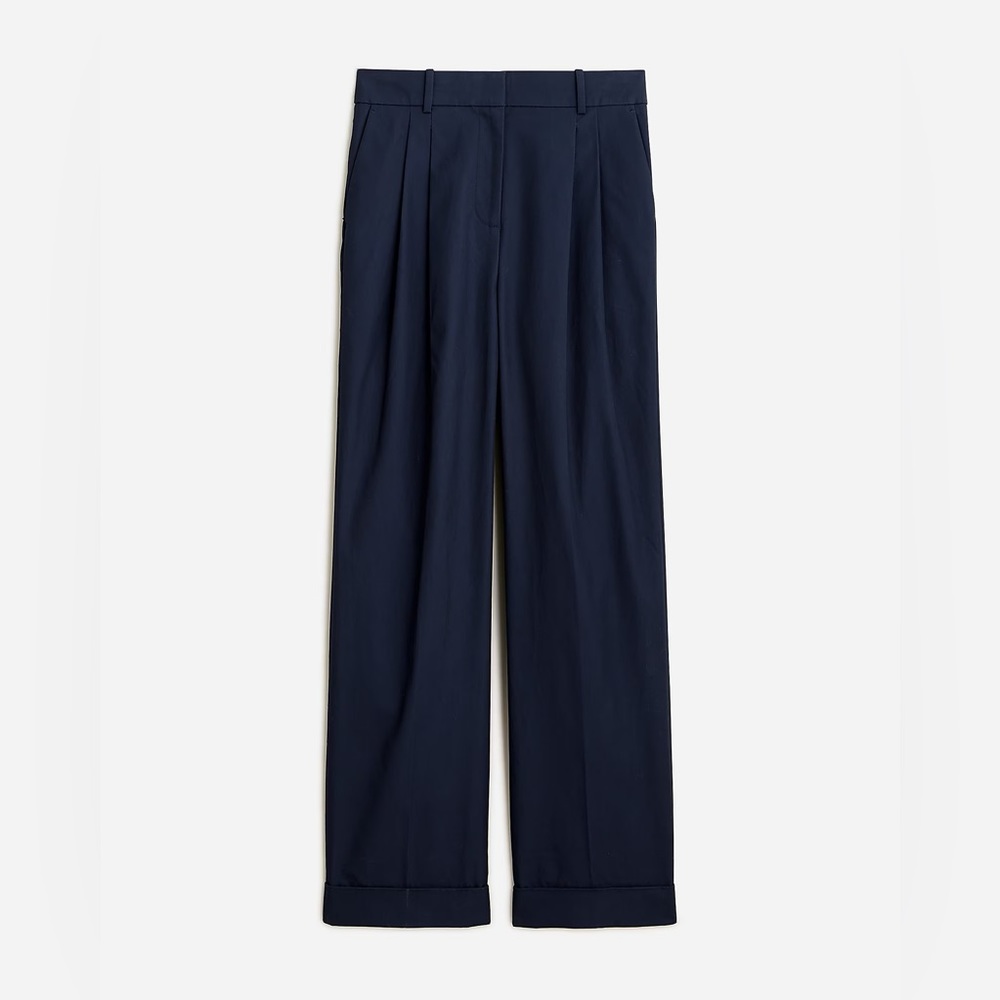 Jcrew Collection wide-leg essential pant in trench canvas